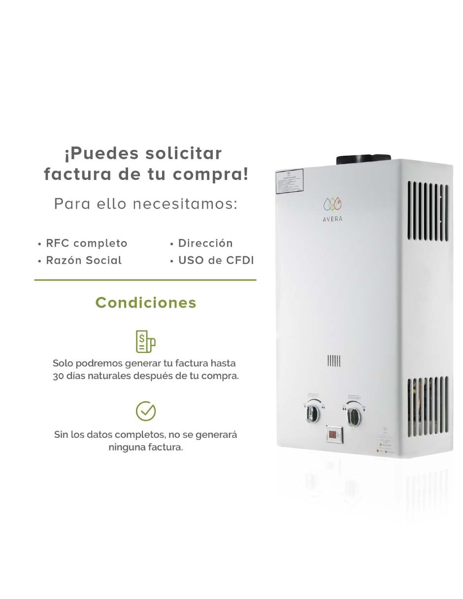 Calentador de paso c16l sin tamaño gas lp 9