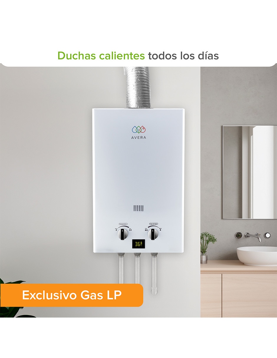 Calentador de paso Avera C12L 12 l Gas LP