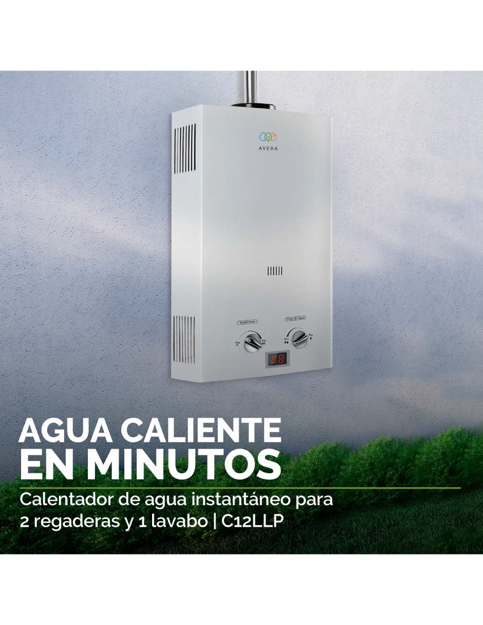 Calentador de paso Avera C12L 12 l Gas LP