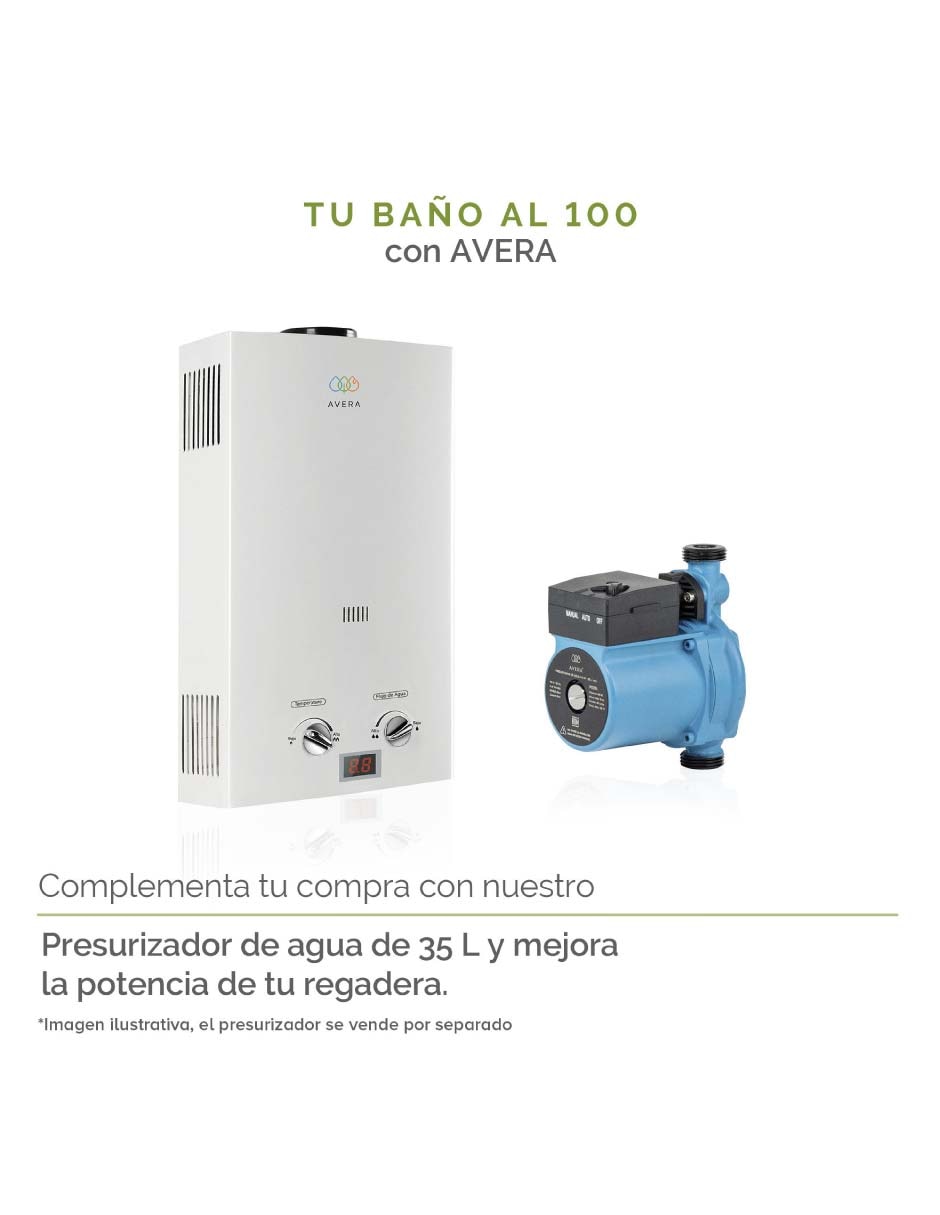 Calentador de paso Avera C12L 12 l Gas LP