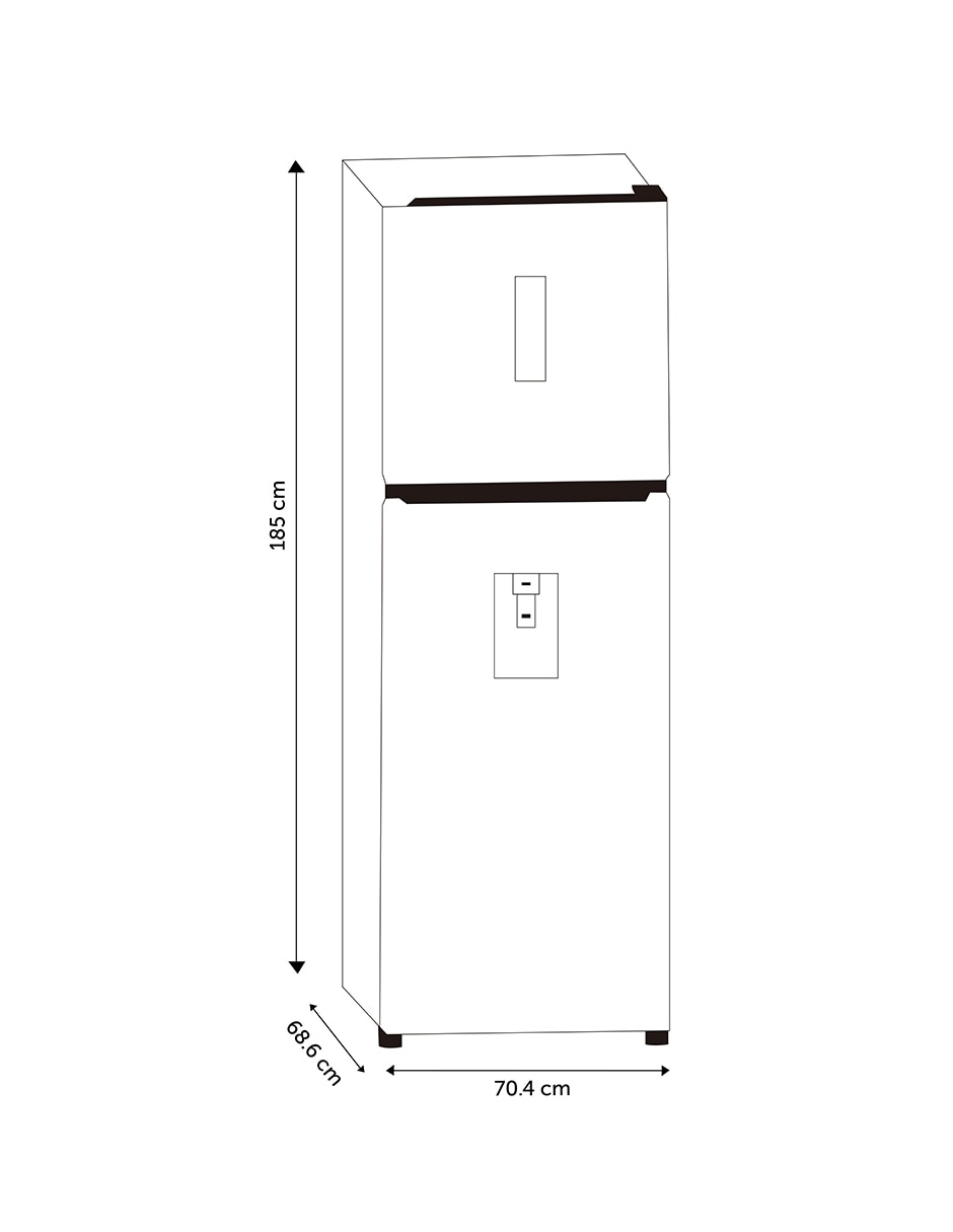 Refrigerador top mount Hisense 16 pies cúbicos inverter no frost RT16N6DDX