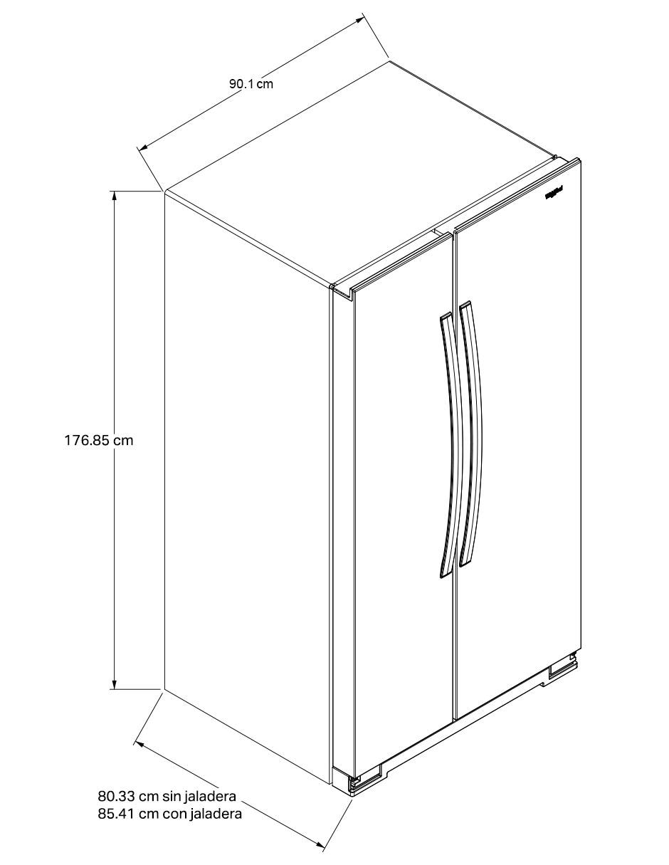 Refrigerador dúplex Whirlpool 25 pies cúbicos no frost WD5600S