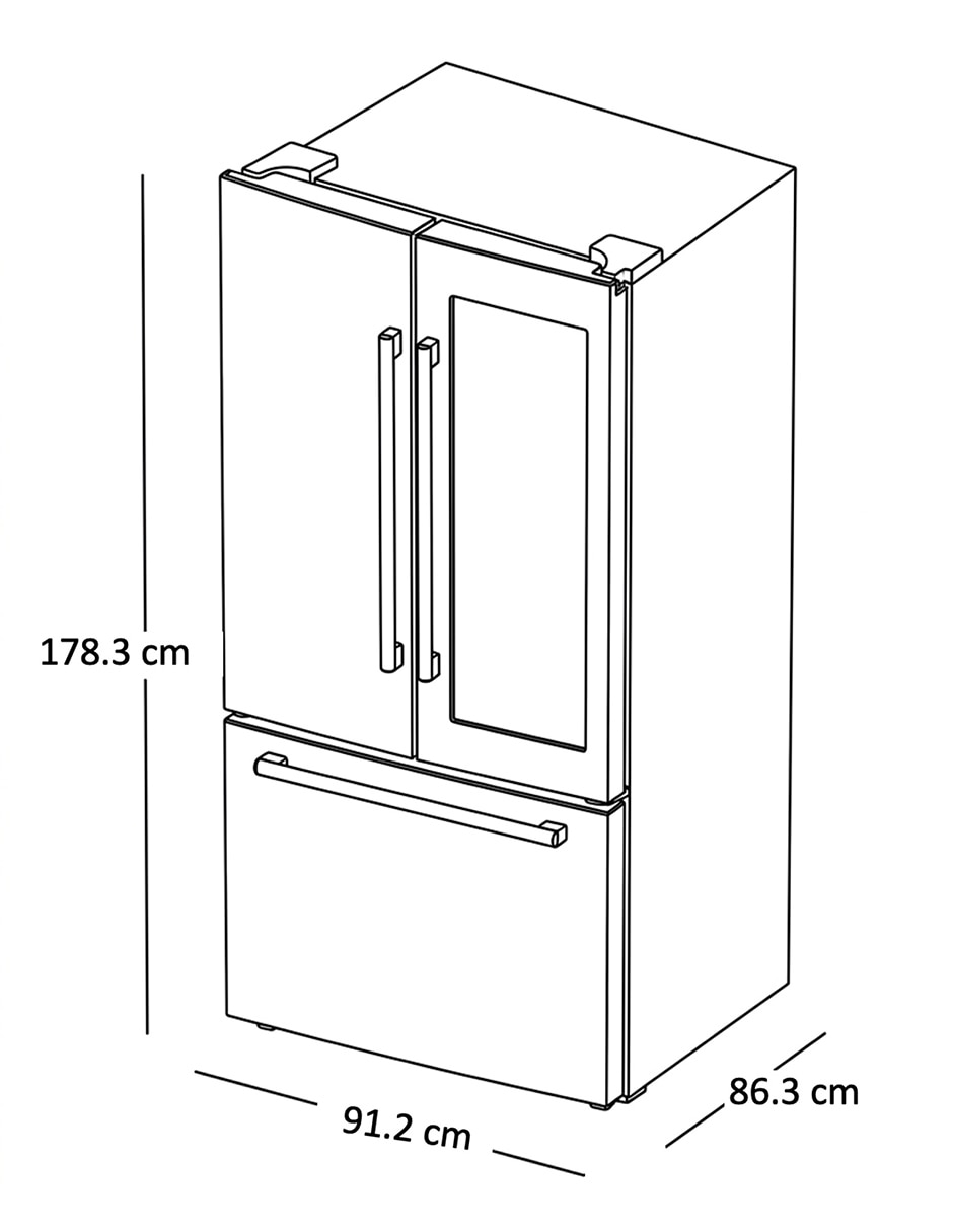 Refrigerador refrigerador samsung french door yrf80h30jdfem