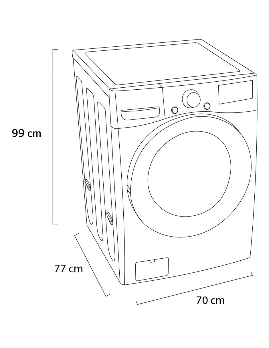 Lavasecadora eléctrico 22 kg wd22vv2S6r 10