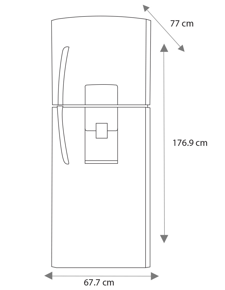Refrigerador top mount Mabe 14 pies cúbicos no frost RME360FZMRX0