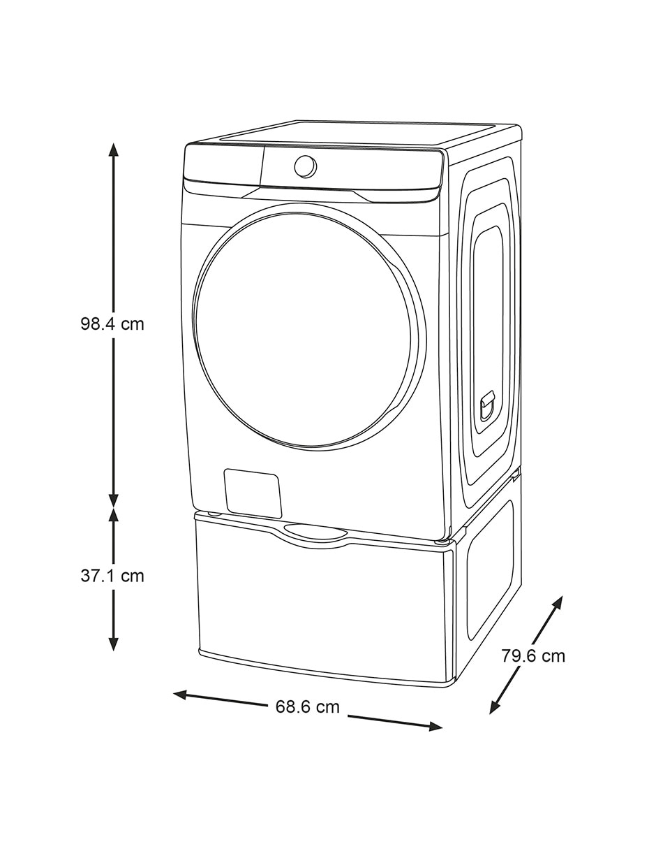 Lavasecadora Samsung eléctrica 20 kg 12 kg WD20T6300GP/AX