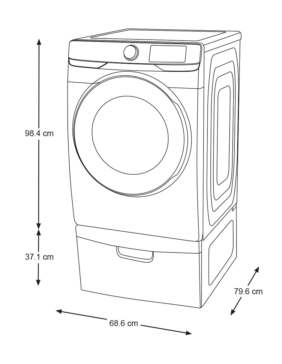 Secadora de gas Samsung de 24 kg con 10 ciclos DVG24T6000W/AX