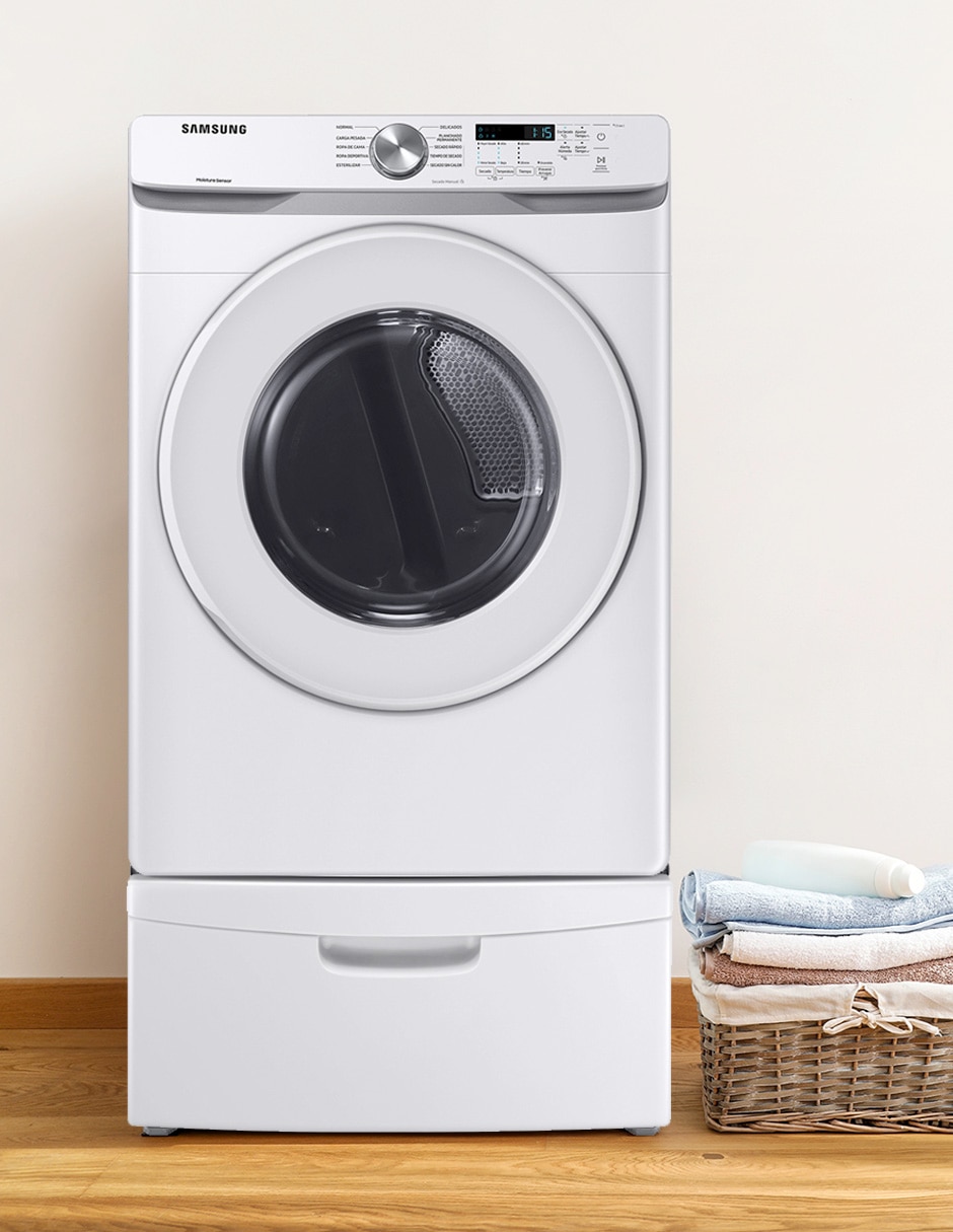 Secadora de gas Samsung de 24 kg con 10 ciclos DVG24T6000W/AX