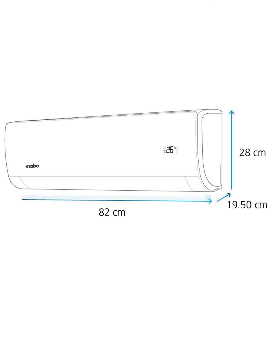 Aire acondicionado mini split Mabe 12000 BTU MMT12CABWCAM2 115 V