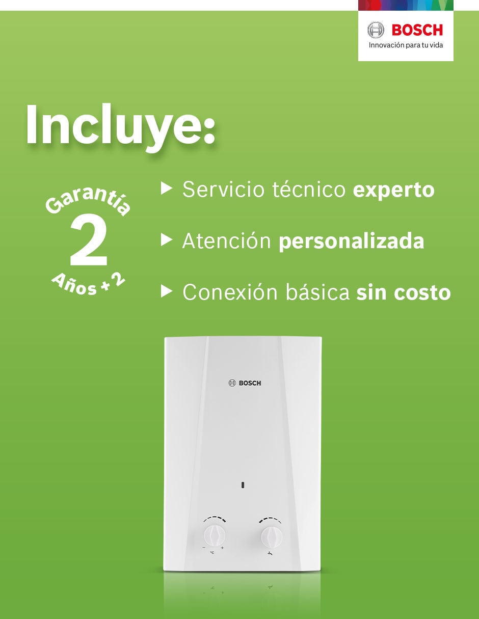Calentador de paso Bosch ECO 6 LP 6 L gas lp