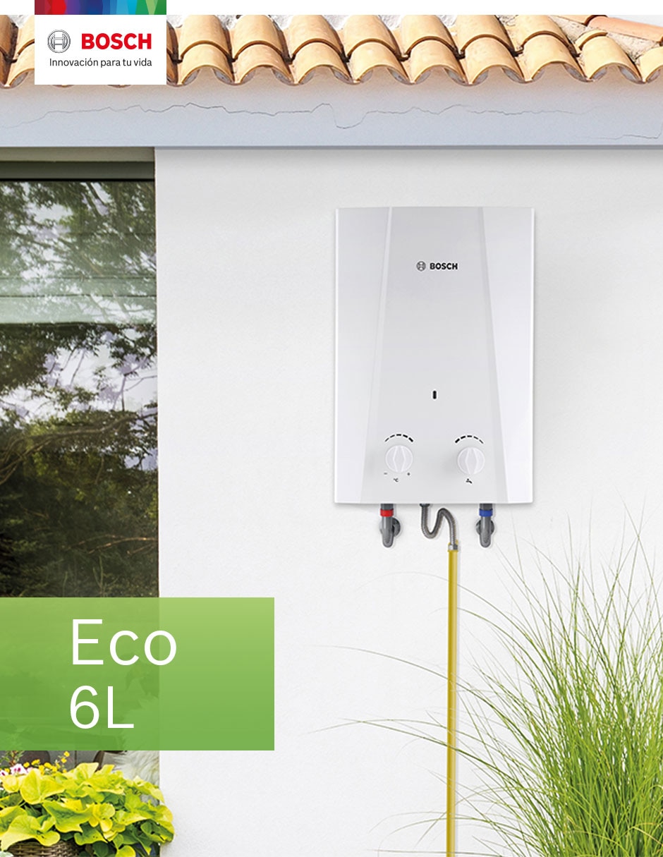 Calentador de paso Bosch ECO 6 LP 6 L gas lp