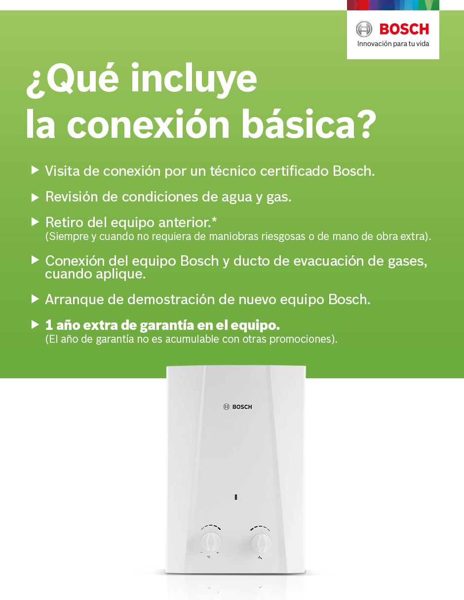 Calentador de paso Bosch ECO 6 NATURAL 6 L gas natural