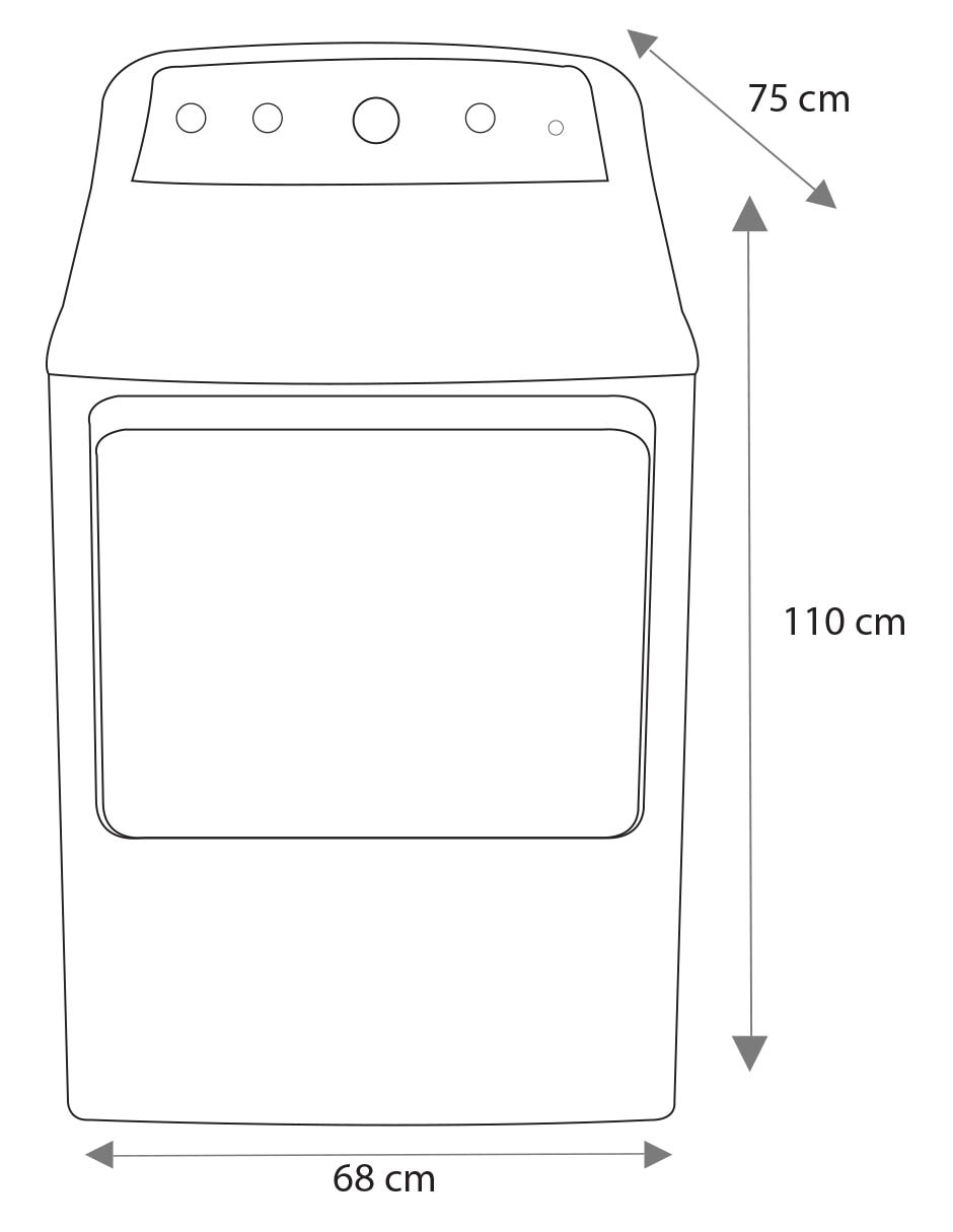 Secadora electrónica Mabe de 22 kg con 4 ciclos SME47N8MSBBT0