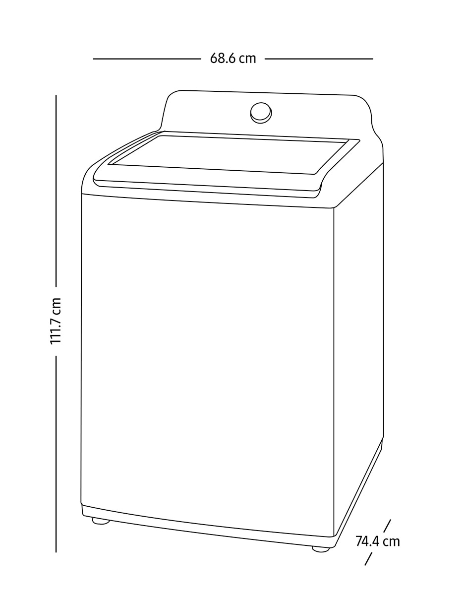 Lavadora Samsung 20 kg automática carga superior wa20a3341gw/ax