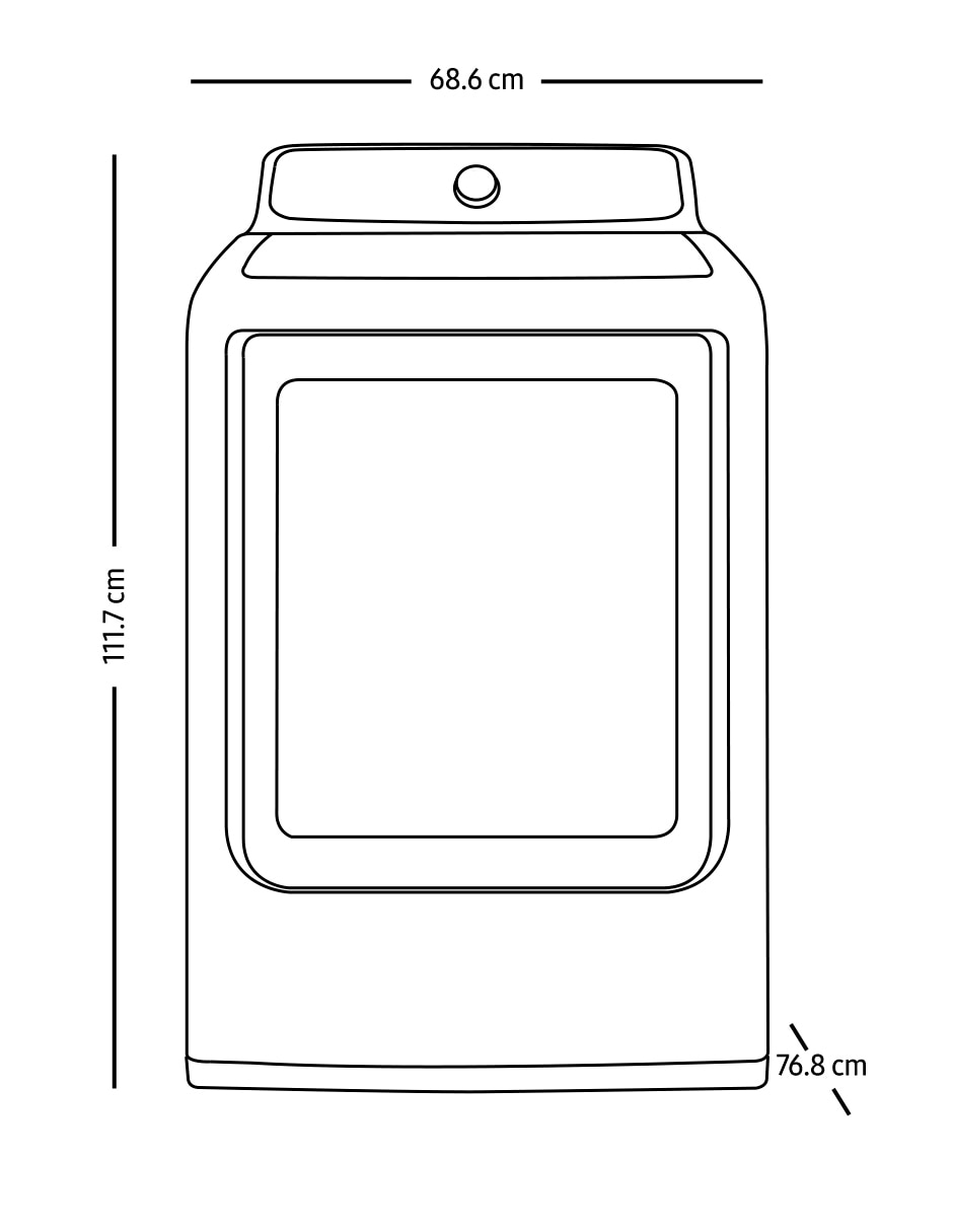 Secadora de gas Samsung de 24 kg con 8 ciclos DVG24A3200W/AX