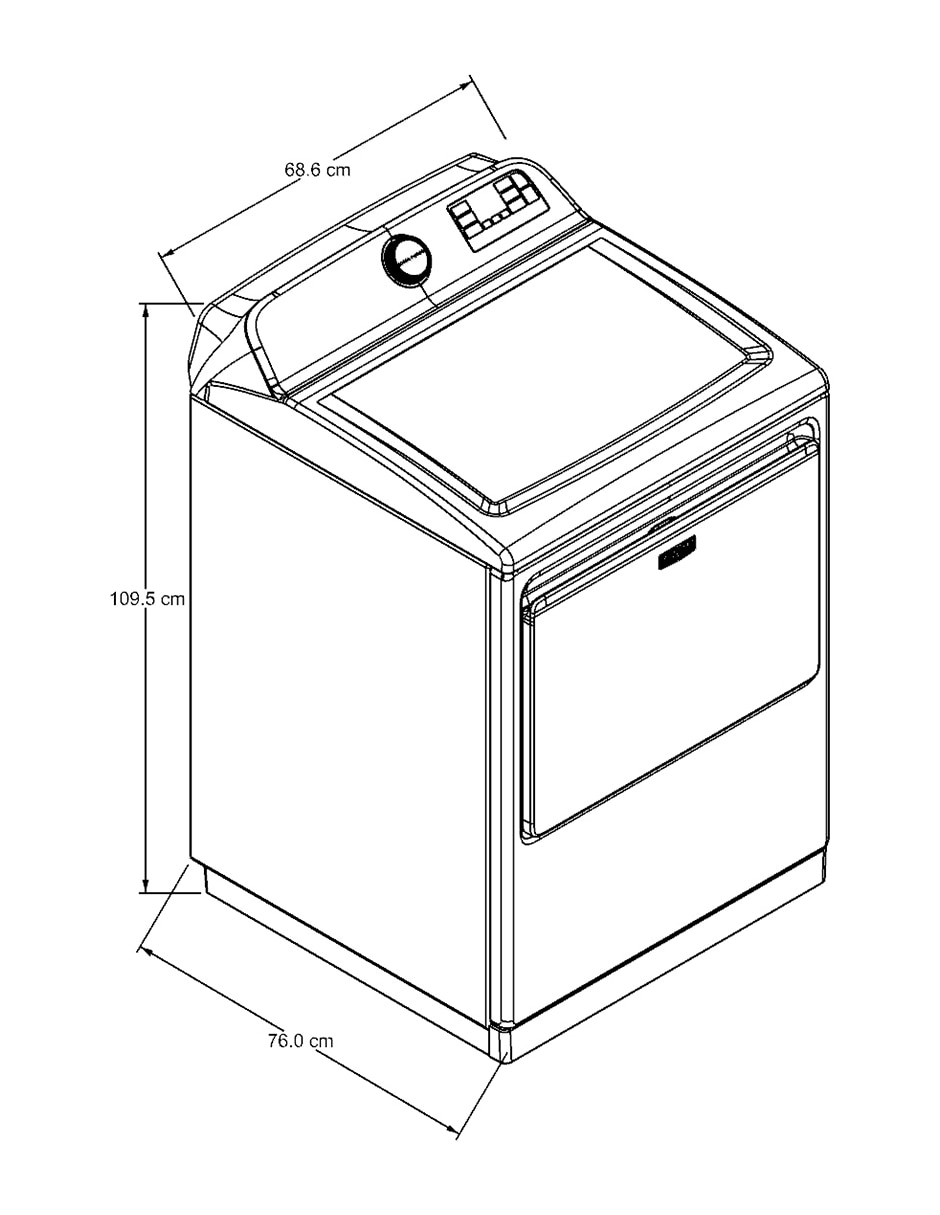 Secadora de gas Maytag de 28 kg con 13 ciclos 7MMGD7230LC