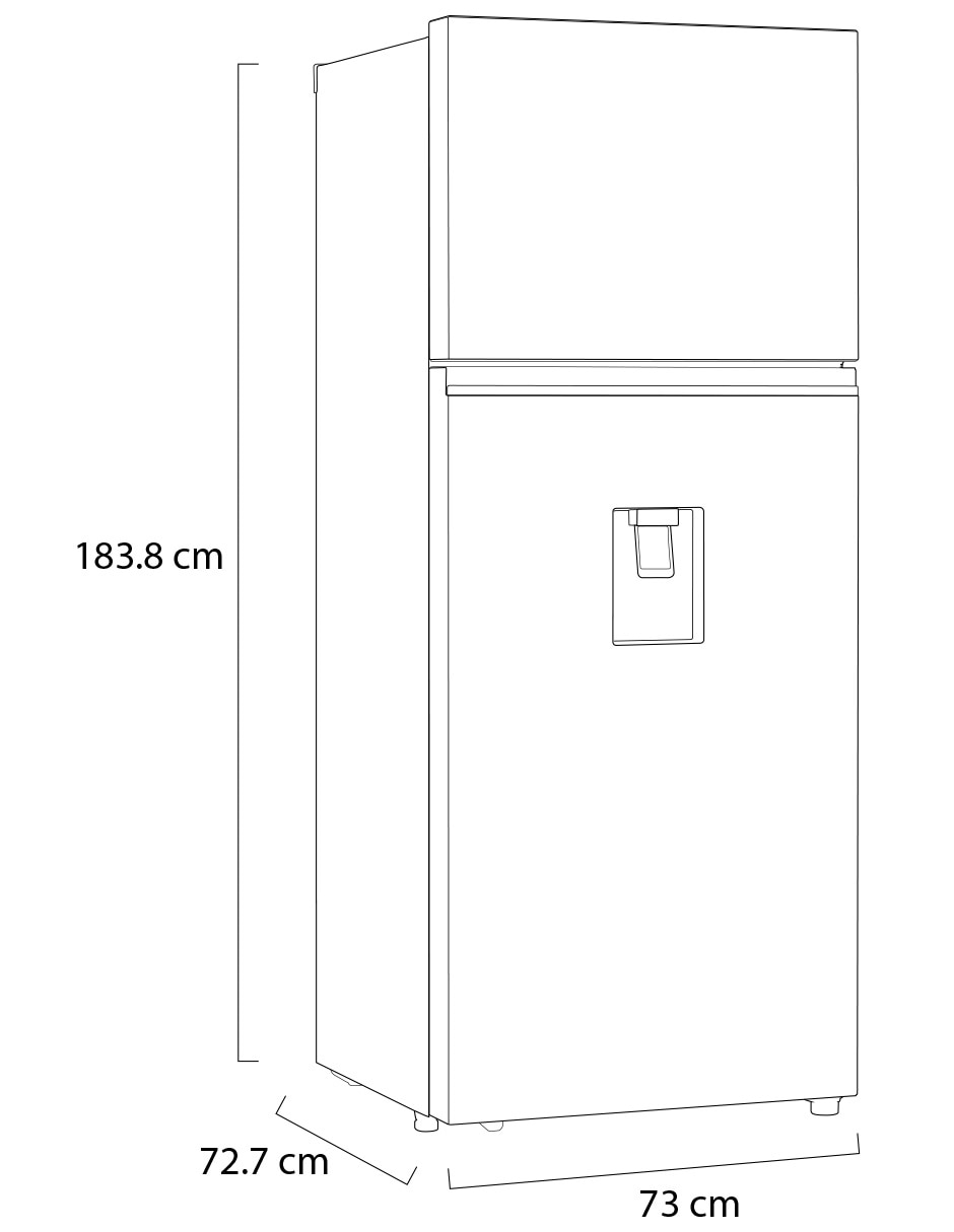 Refrigerador top mount 14 pies inverter no frost VT40WP 11