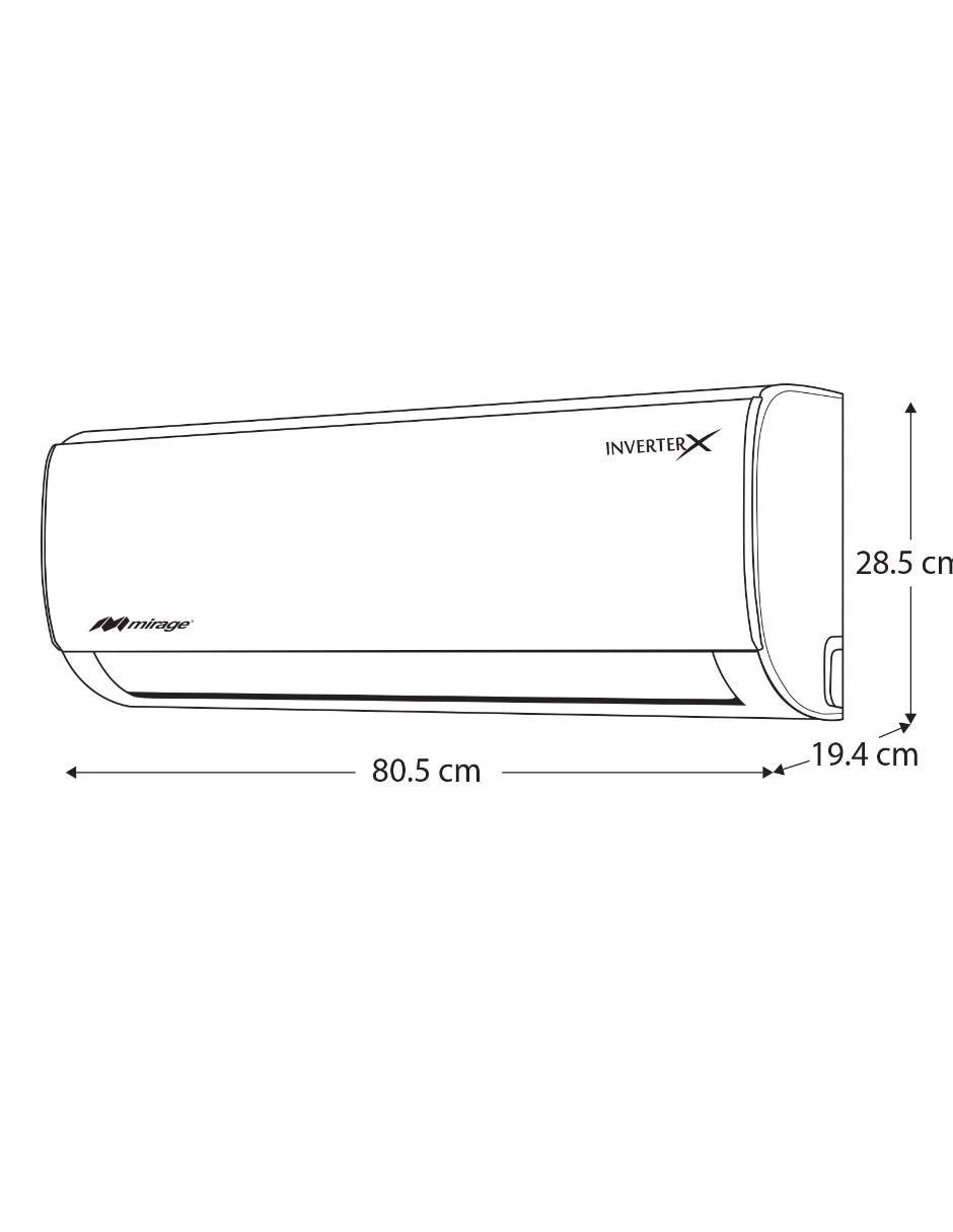 Aire acondicionado mini split inverter Mirage Frío 12000 BTU CLF120K 115 V
