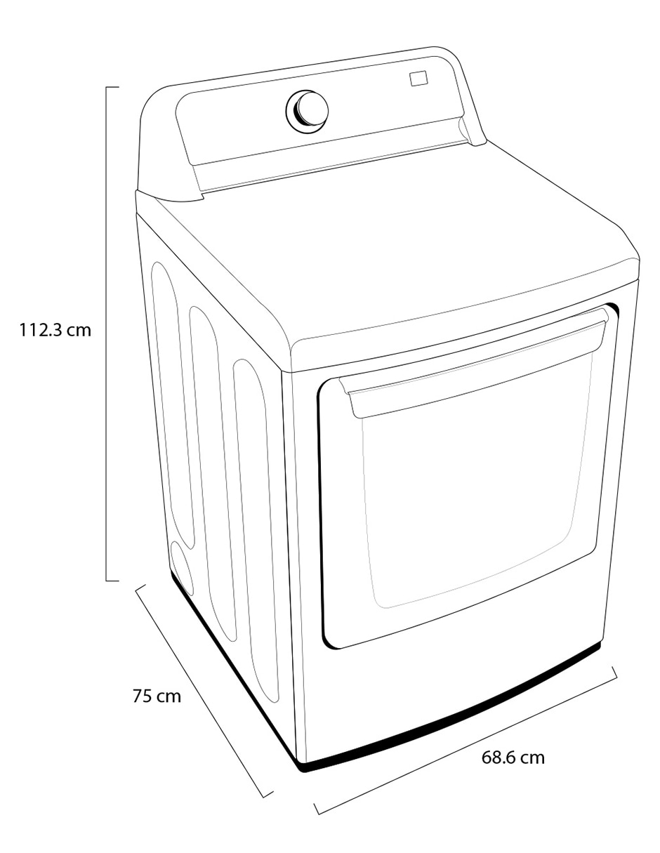 Secadora de gas natural/lp LG de 25 kg con 8 ciclos DT25WTGK