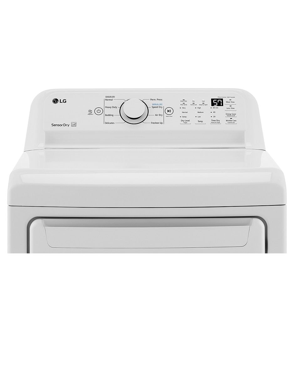 Secadora de gas natural/lp LG de 25 kg con 8 ciclos DT25WTGK