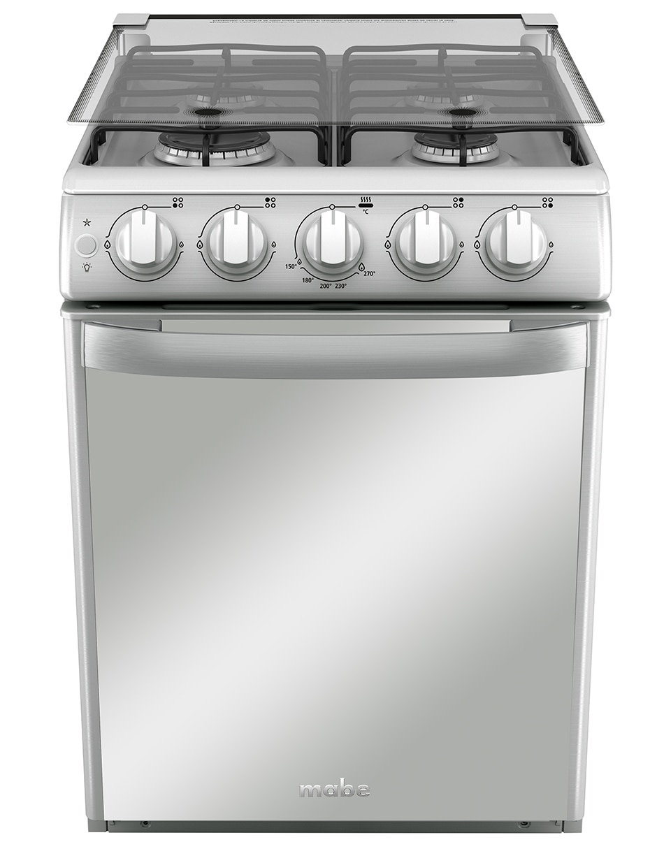 Estufa empotrable a gas lp Mabe 51 cm EMC5046CAIS0 de 4 quemadores
