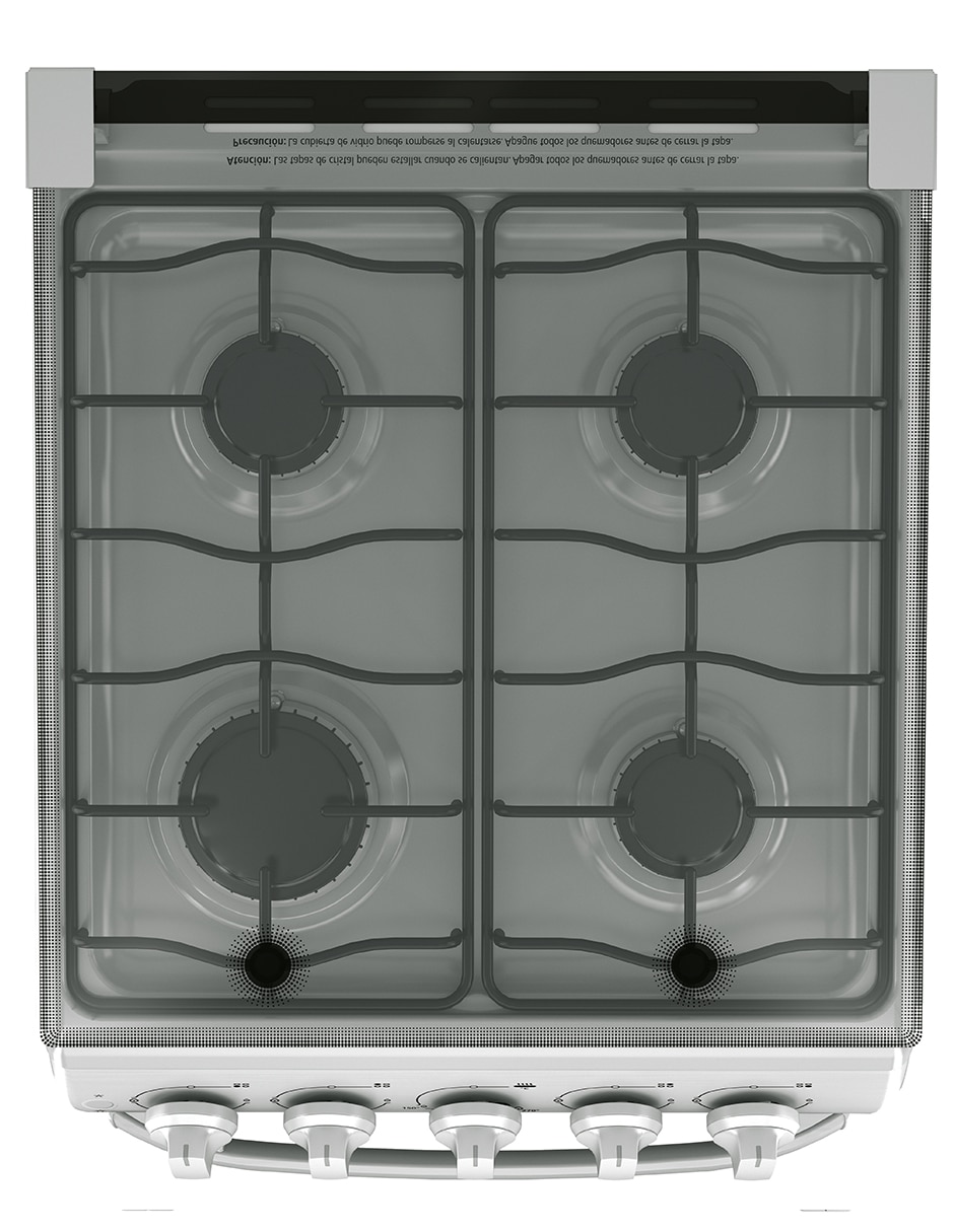 Estufa empotrable a gas lp Mabe 51 cm EMC5046CAIS0 de 4 quemadores