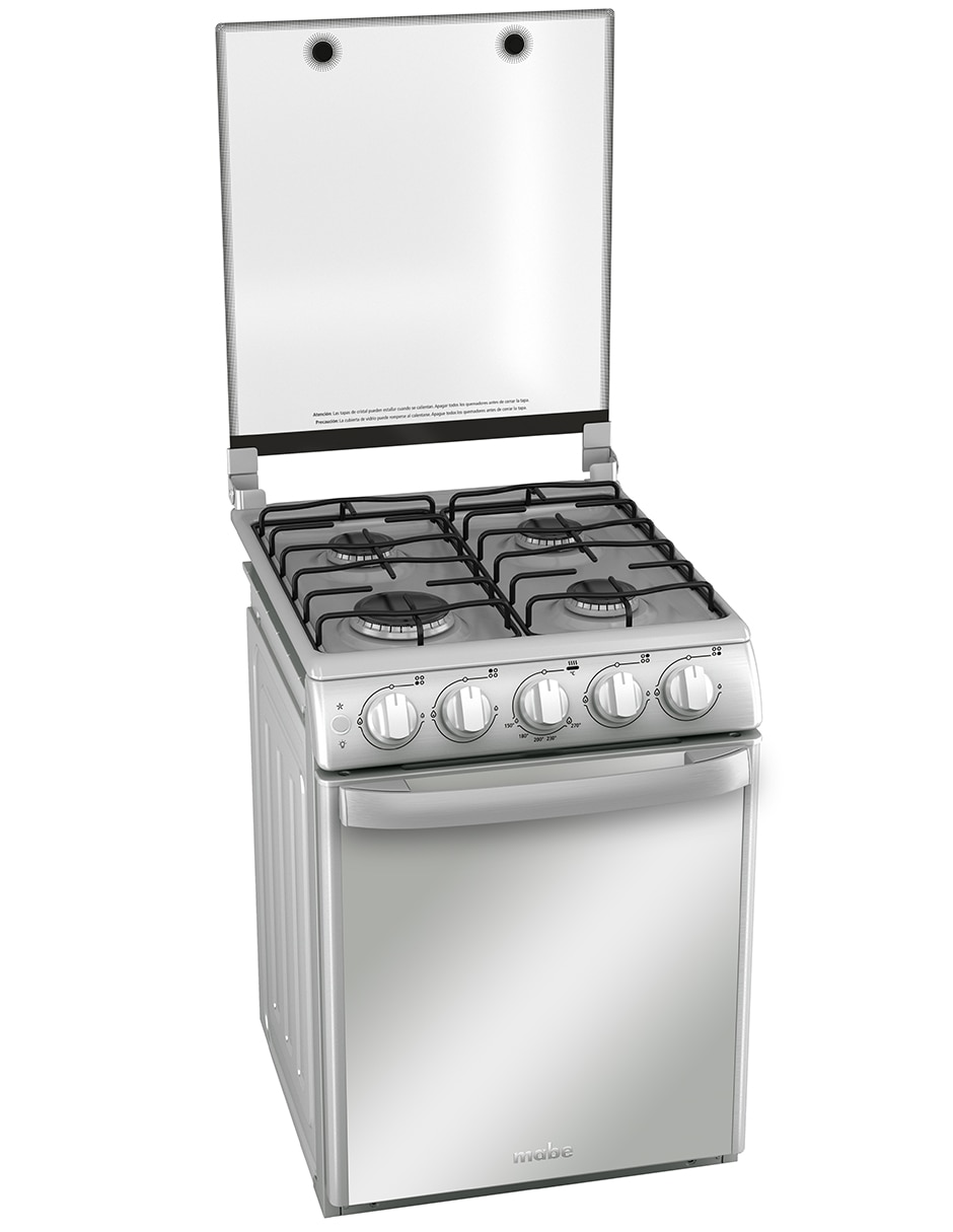 Estufa empotrable a gas lp Mabe 51 cm EMC5046CAIS0 de 4 quemadores