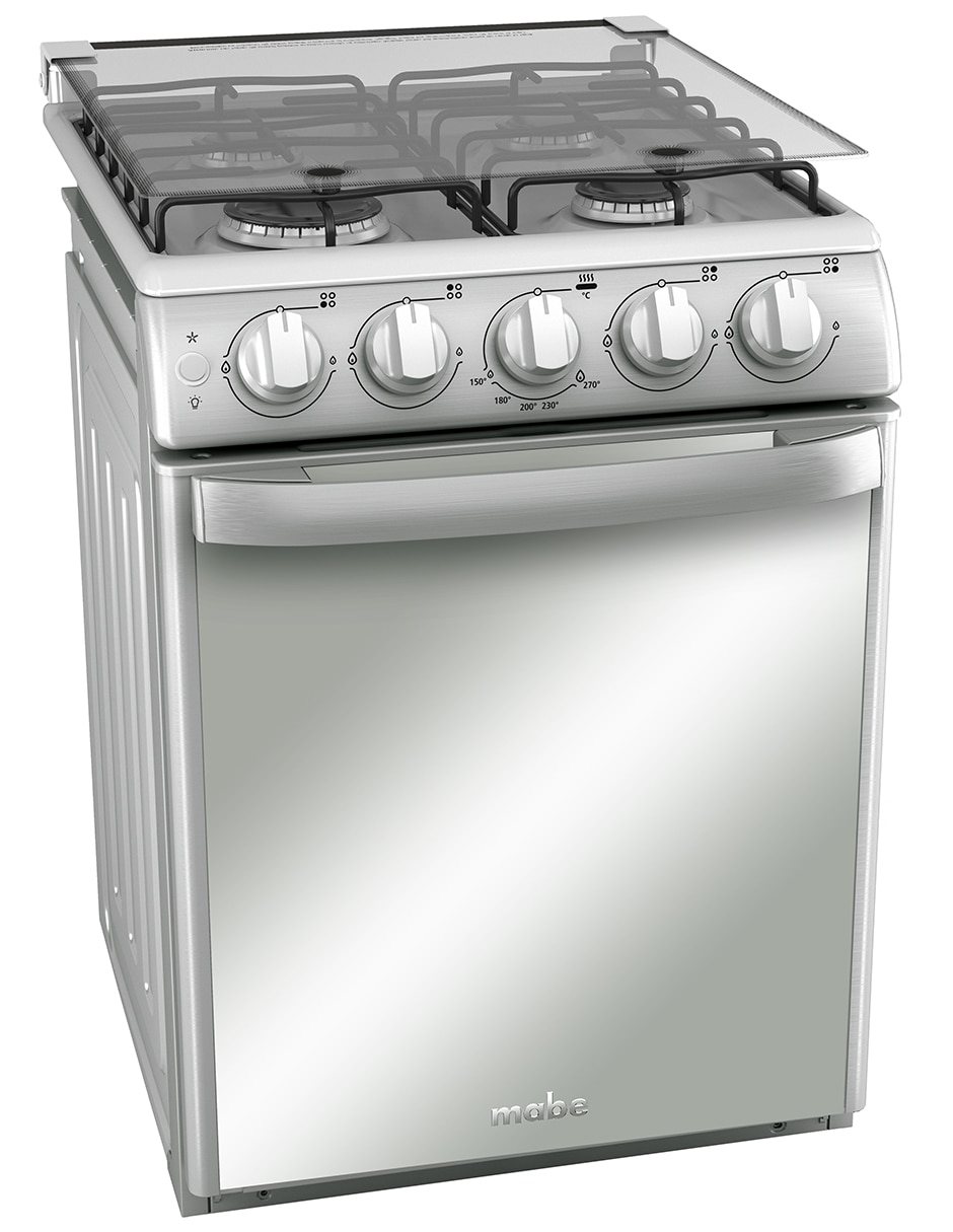 Estufa empotrable a gas lp Mabe 51 cm EMC5046CAIS0 de 4 quemadores