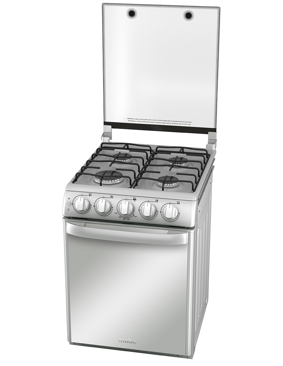 Estufa empotrable a gas lp Mabe 51 cm EMC5046CAIS0 de 4 quemadores