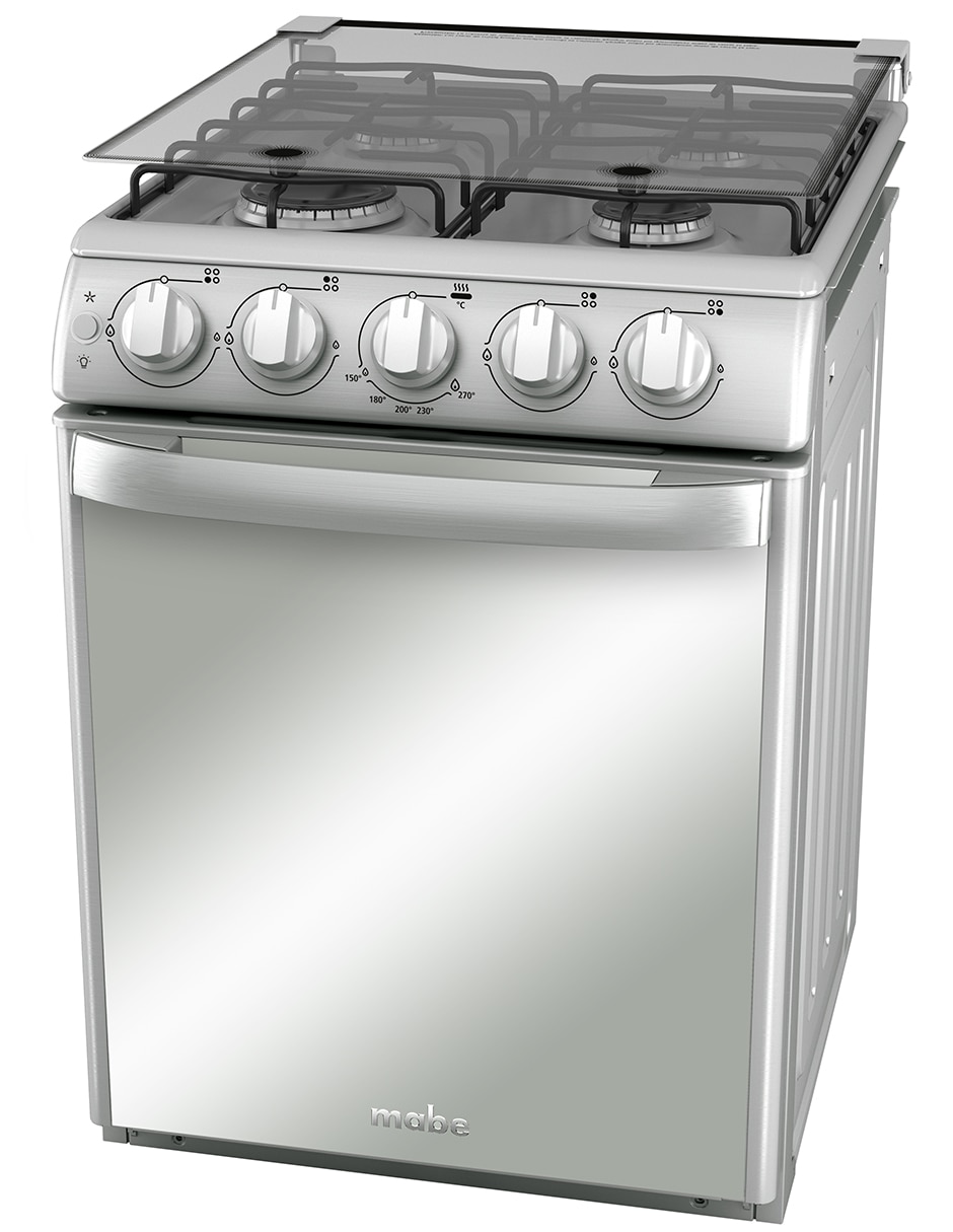 Estufa empotrable a gas lp Mabe 51 cm EMC5046CAIS0 de 4 quemadores