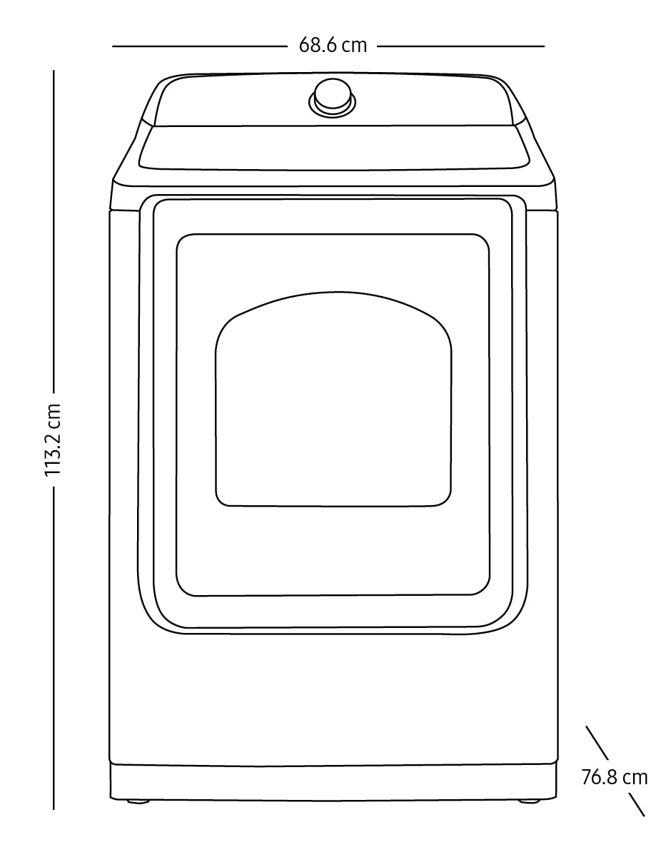 Secadora de gas lp Samsung de 24 kg con 10 ciclos DVG24A5370W/AX