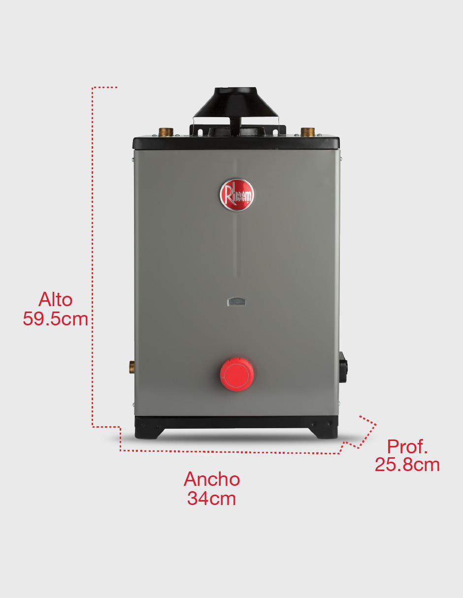 Calentador de paso Rheem 600090007 8 L gas natural