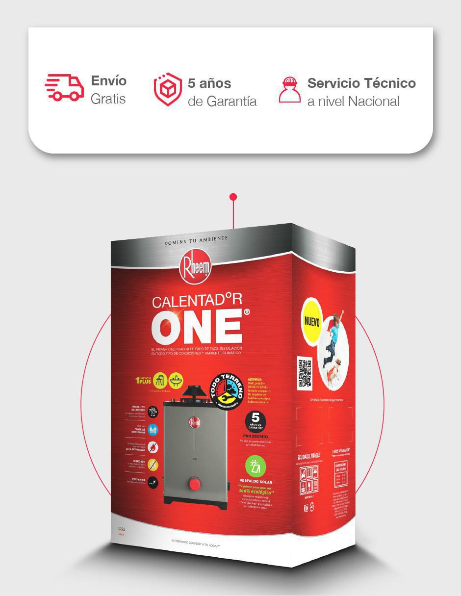 Calentador de paso Rheem 600090007 8 L gas natural