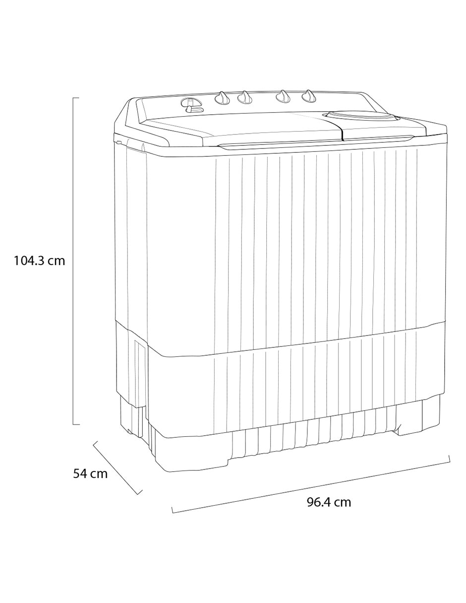 Lavadora 18 kg semiautomática carga superior WP18WAR 21