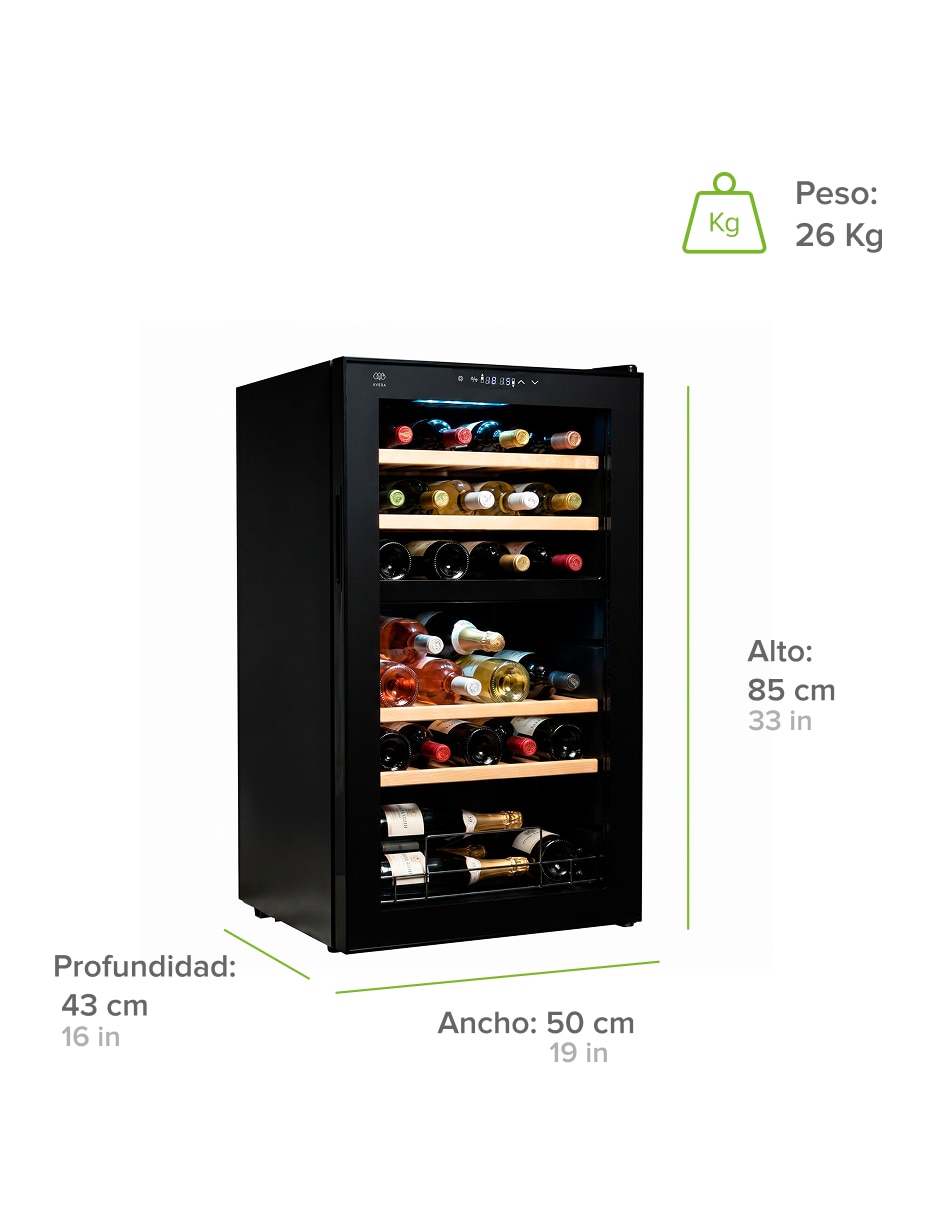 Cava de vinos Avera Ev33 capacidad 33 botellas