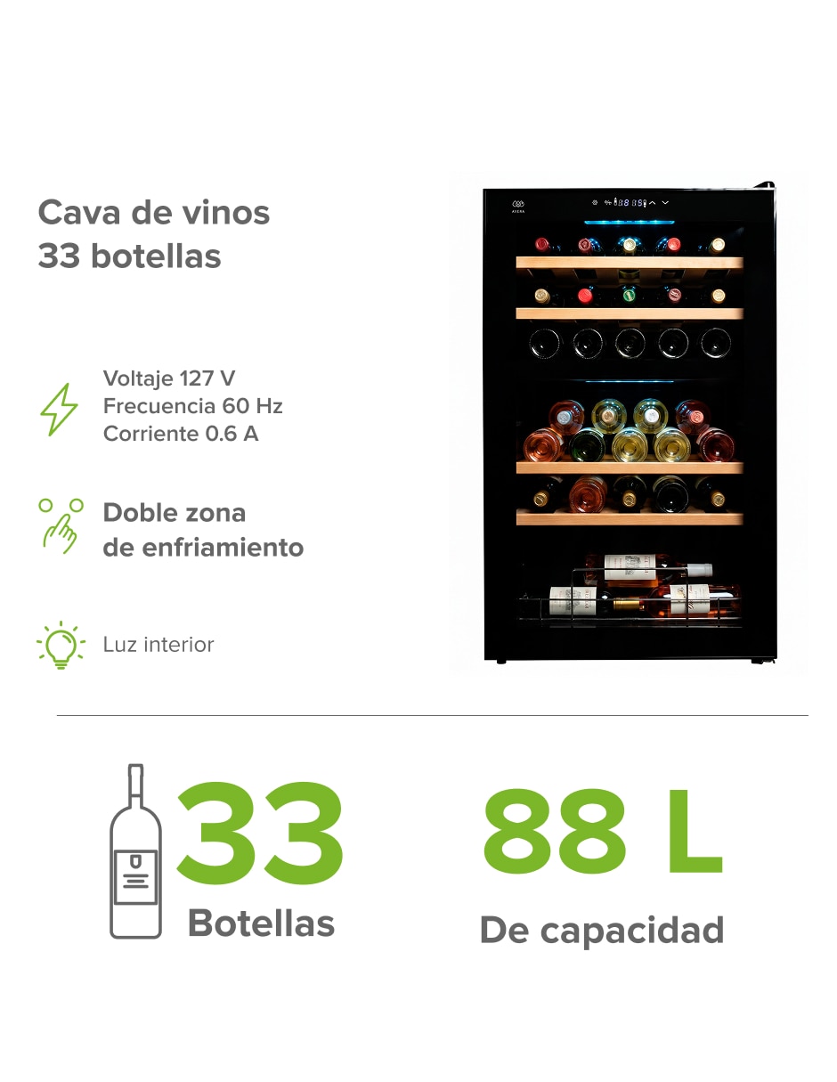 Cava de vinos Avera Ev33 capacidad 33 botellas