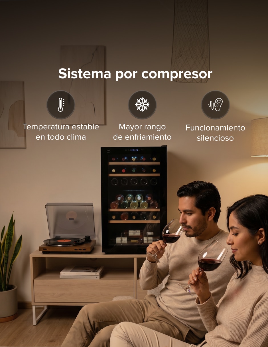 Cava de vinos Avera Ev33 capacidad 33 botellas