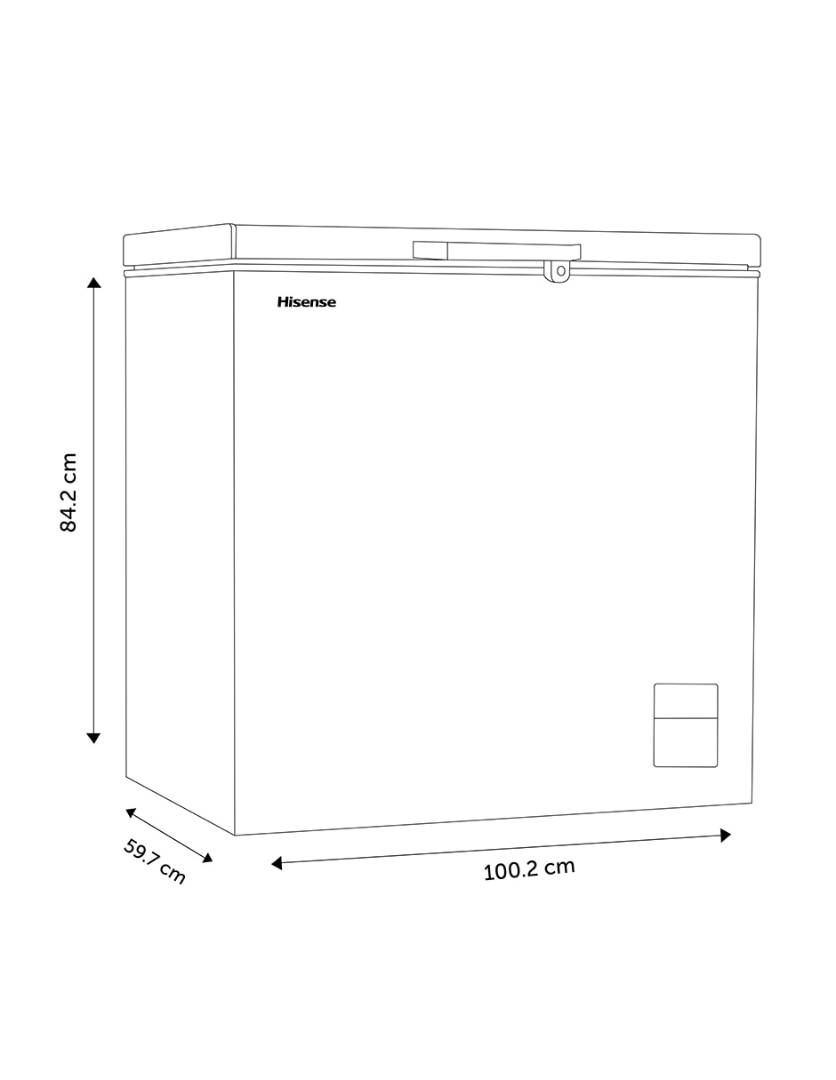 Congelador Hisense FC88D6CBX1 horizontal 9 pies cúbicos