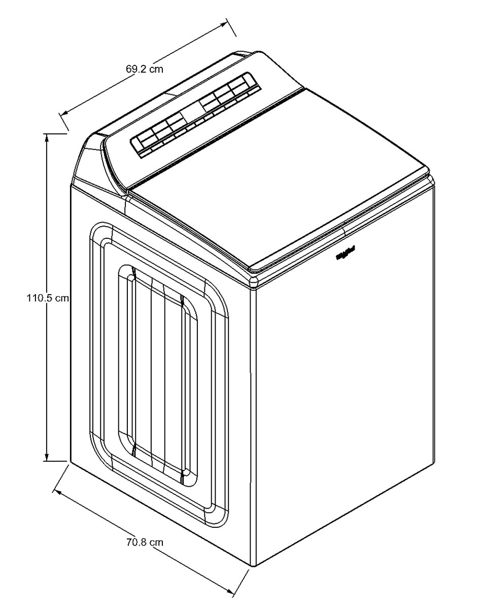 Lavadora whirlpool no aplica 28 kg automática "carga" carga superior 7mwtw8127lw