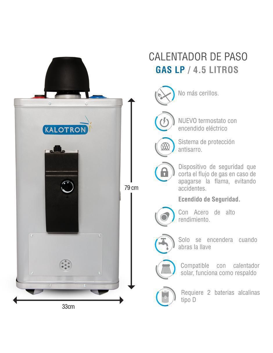 Calentador alta recuperación Kalotron KA-ARC-045LP-01 4.5 L gas lp