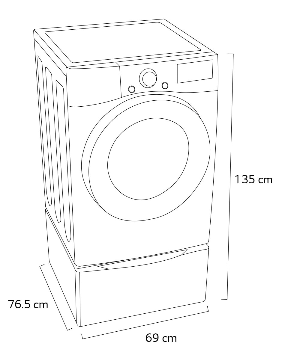 Secadora de gas natural/lp LG de 22 kg con 14 ciclos DF22VV2SGR.ASSELAT