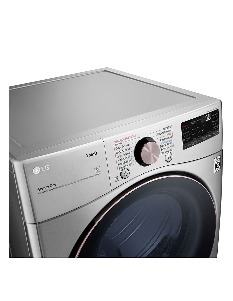 Secadora de gas natural/lp LG de 22 kg con 14 ciclos DF22VV2SGR.ASSELAT