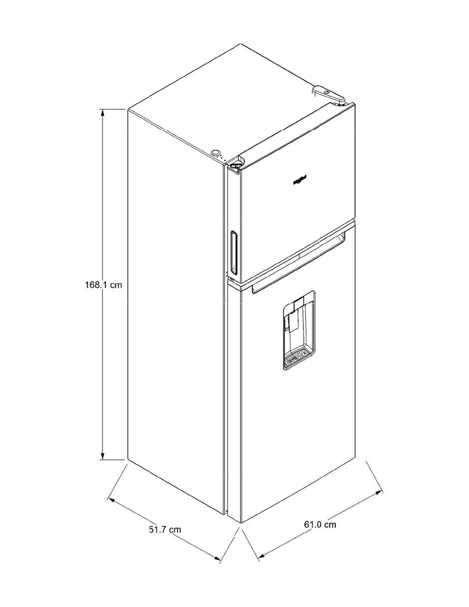 Refrigerador top mount 11 pies cúbicos WT1143K 6