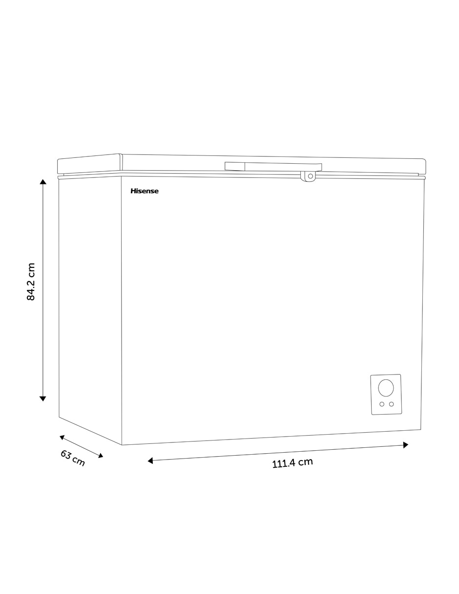 Congelador Hisense FC11D6BWX1 horizontal 11 pies cúbicos