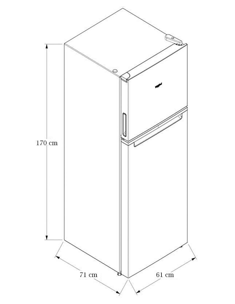 Refrigerador top mount Whirlpool 14 pies cúbicos WT-1431D
