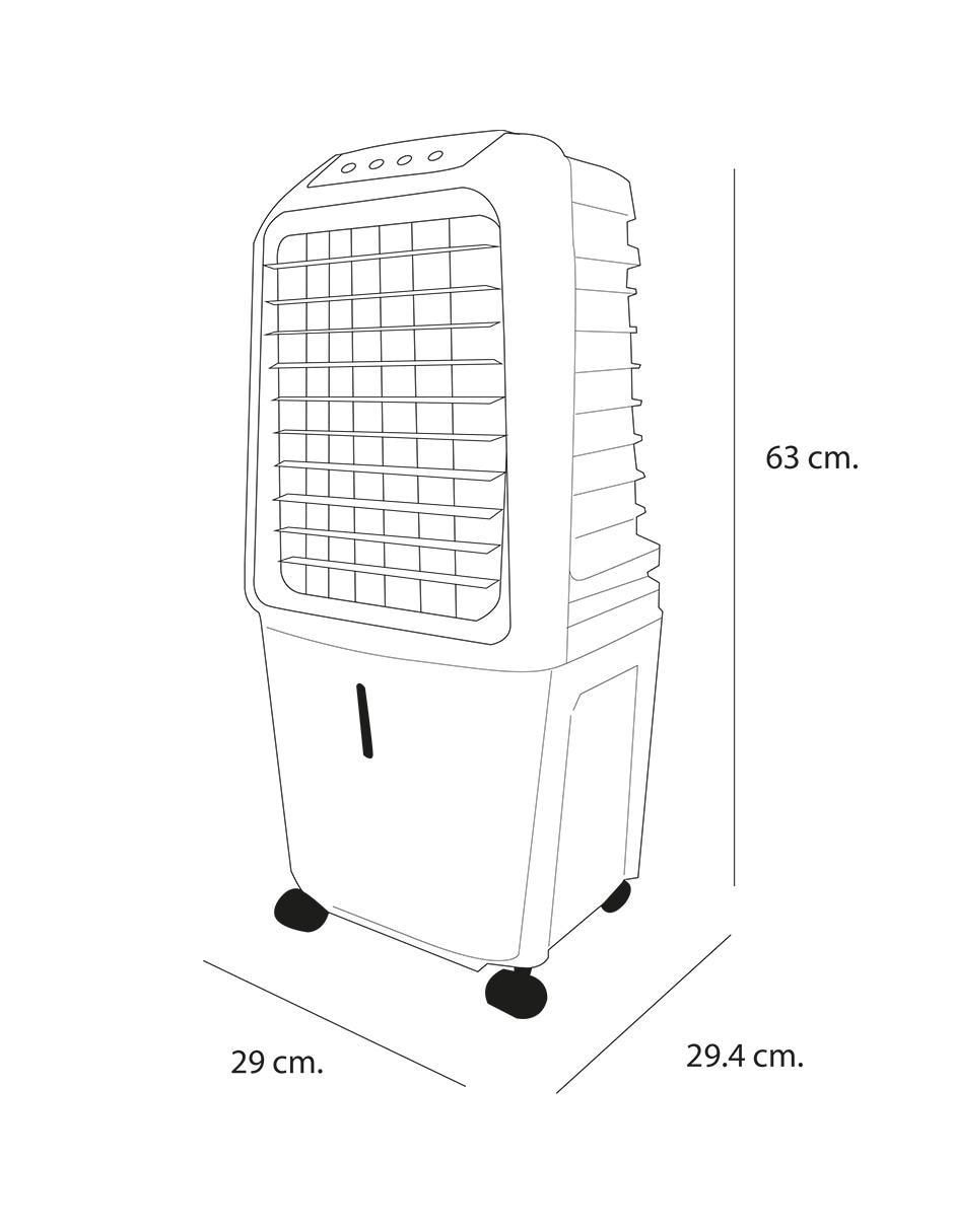 Enfriador evaporativo Dace Frío DAL1B-1014AGD 127 V 7