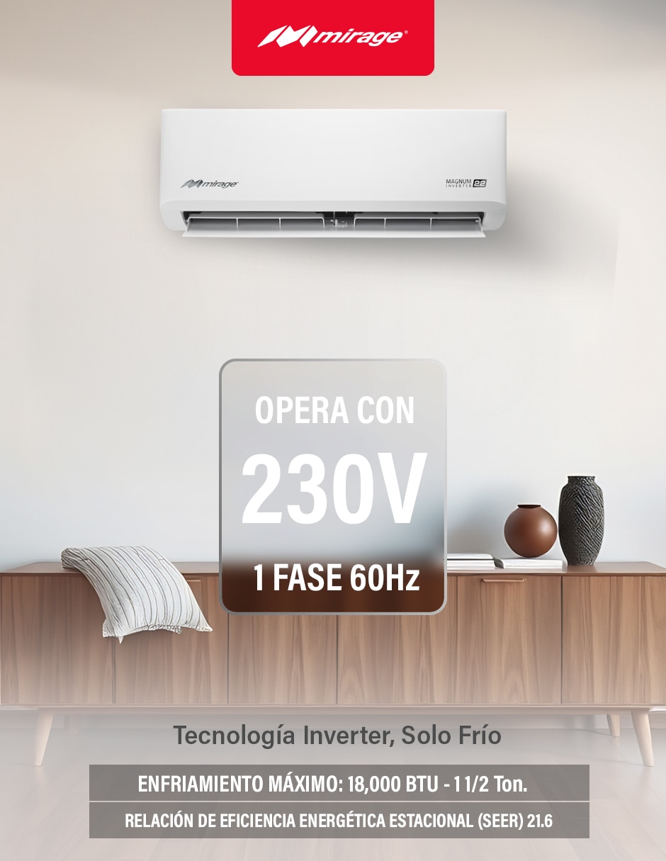 Aire acondicionado mini split inverter Frío 18000 BTU SETCMF181V 6