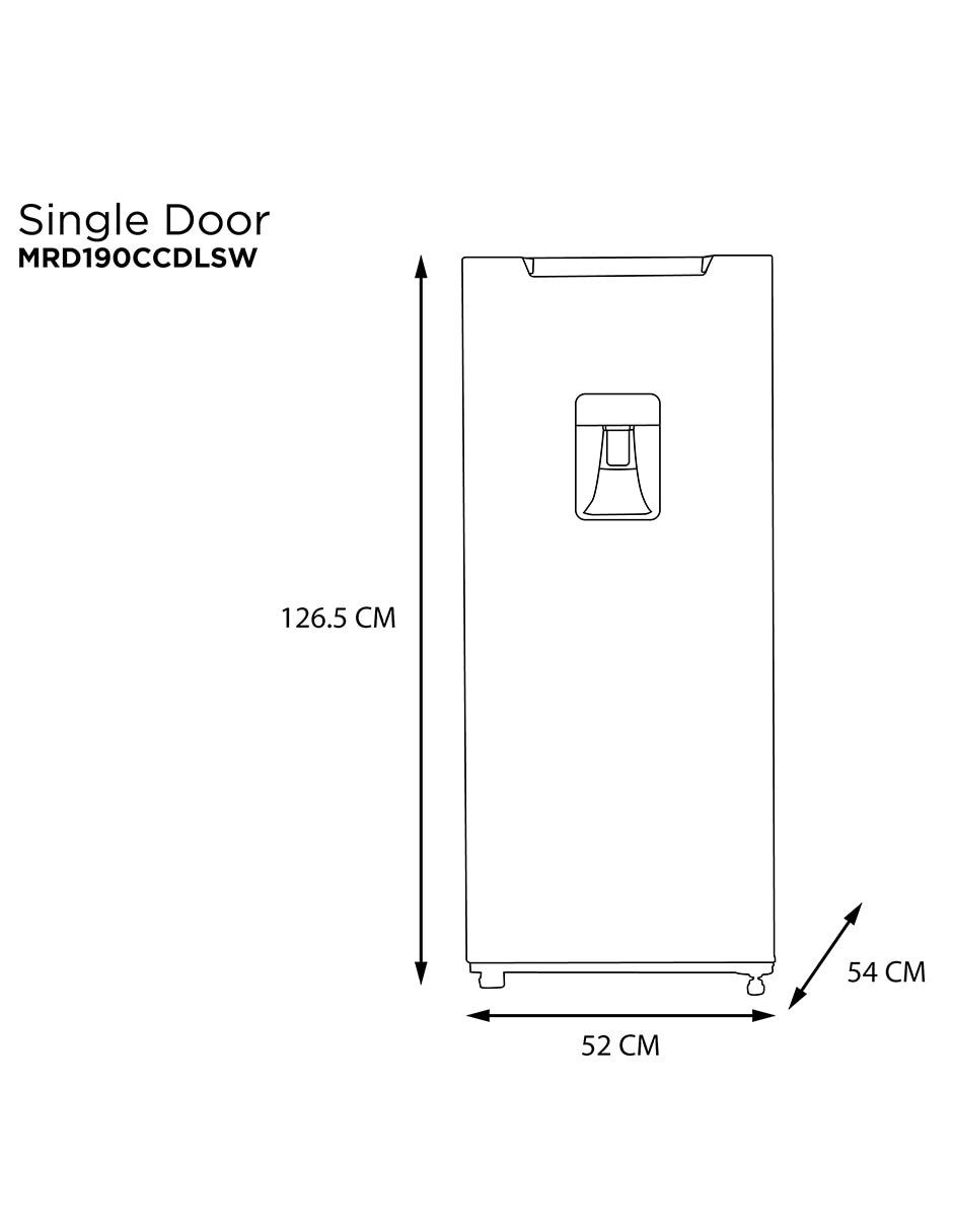 Refrigerador unipuerta 7 pies cúbicos frost mrd190ccdlsw 7