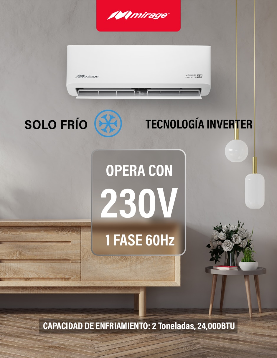 Aire acondicionado mini split inverter Frío 24000 BTU SETCMF261V 8
