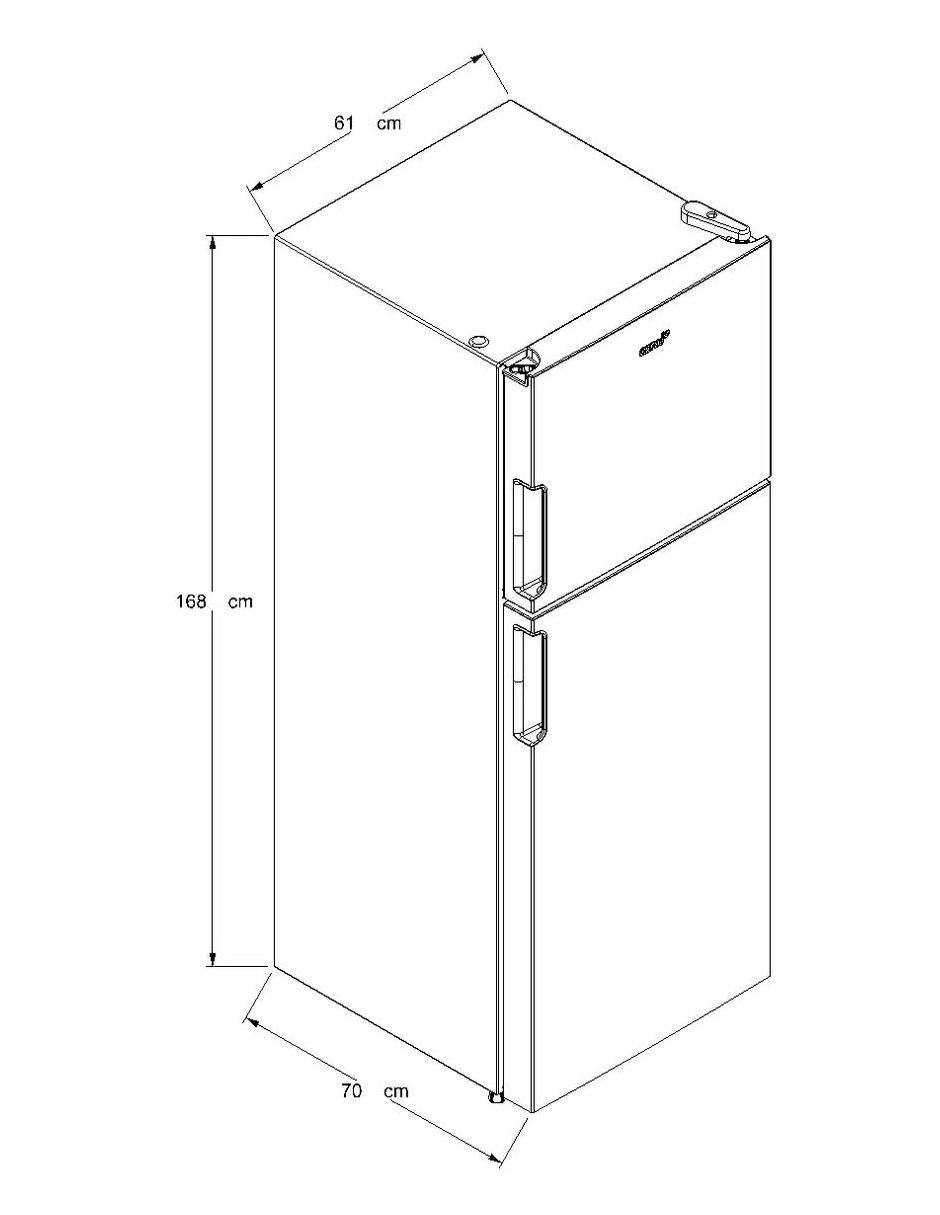 Refrigerador top mount Acros 13 pies cúbicos multi air flow air system AT1330D 6